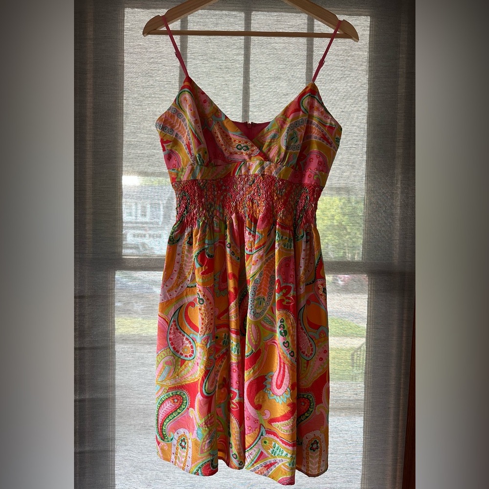 Moda International Y2K 100% Silk Vintage Boho Paisley Print Summer Dress - Picture 4 of 5